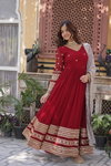 KA 1148 Faux Blooming With Embroidery Work Gown With Dupatta Wholesale Online